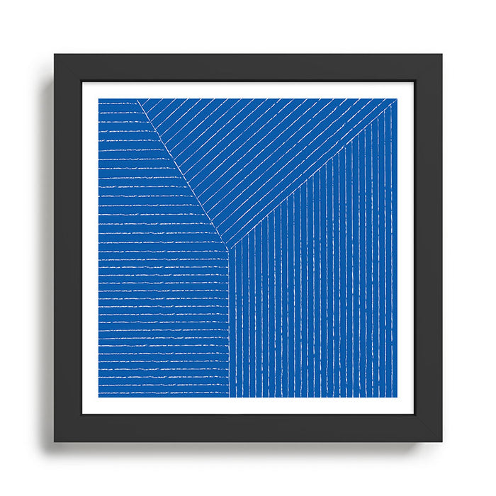 Lines (Sapphire Blue) Framed Art Print Gallery Image 1