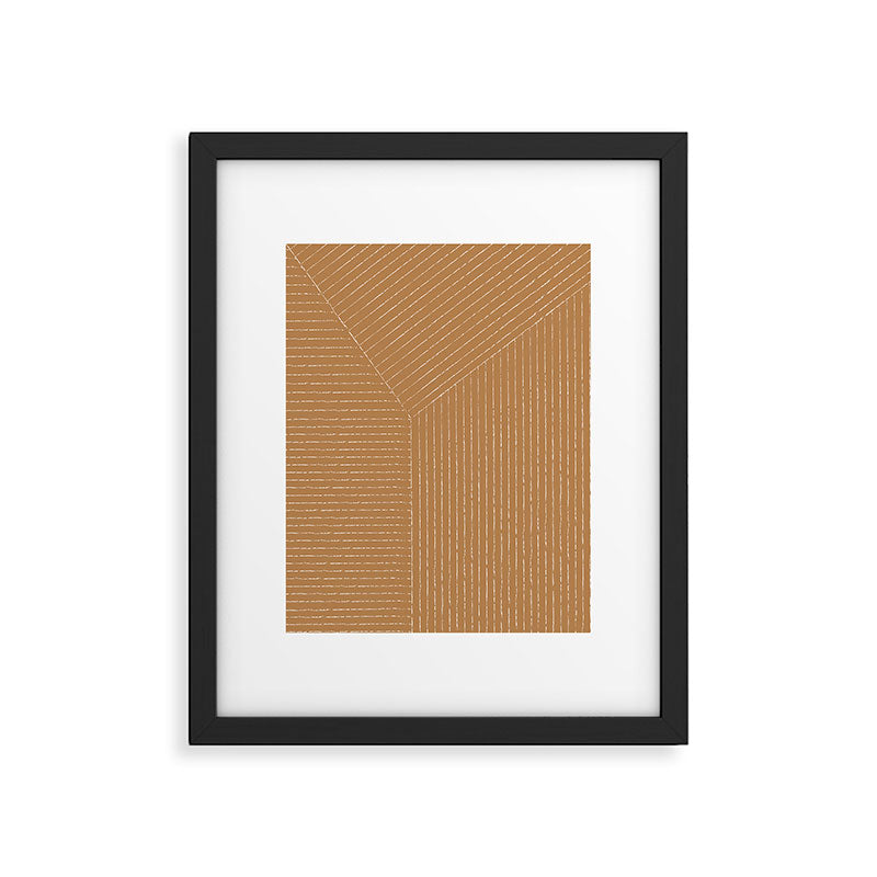Lines (Tan) Framed Art Print Gallery Image 5