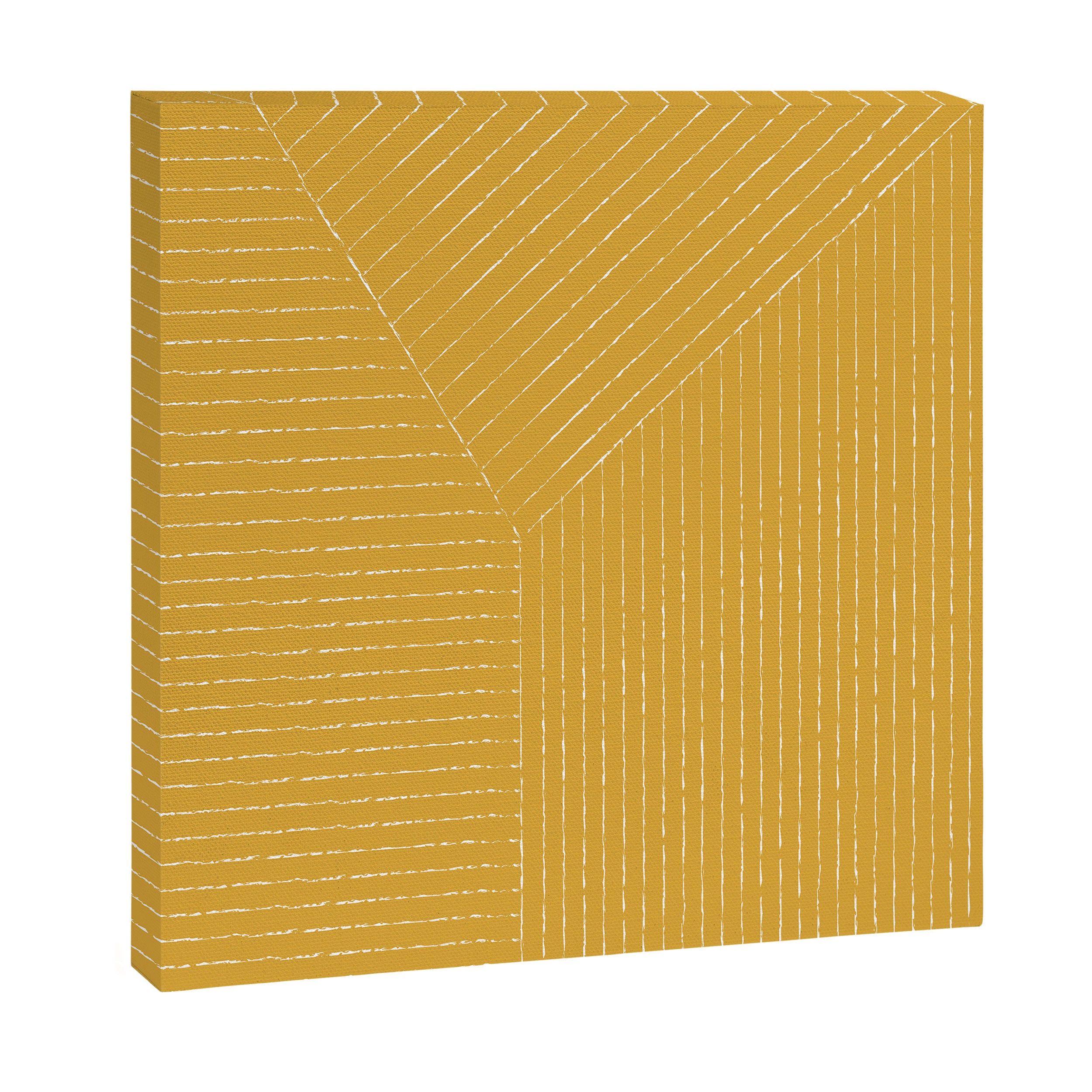 Lines (Mustard Yellow) Canvas Print Gallery Image 3