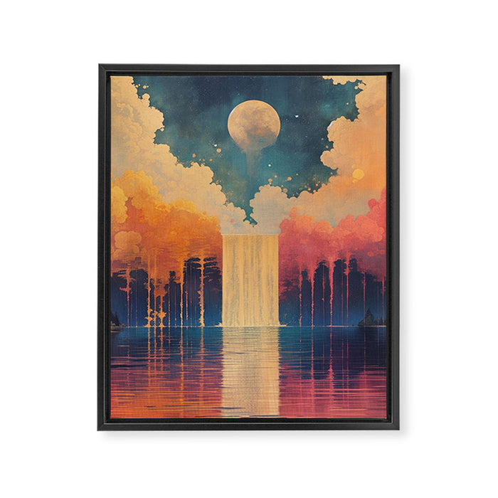 Moon Lake II Framed Canvas Print Gallery Image 1