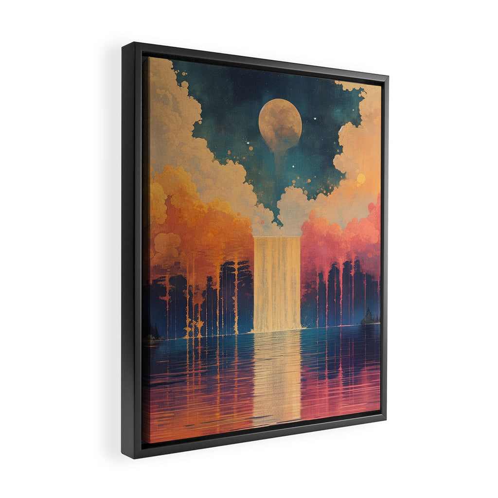 Moon Lake II Framed Canvas Print Gallery Image 2