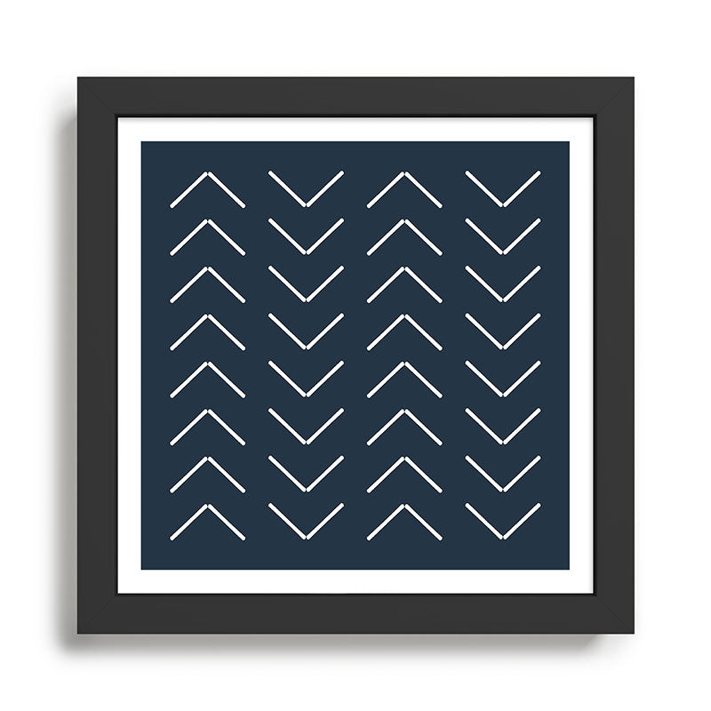 Mudcloth II (Annapolis Blue) Framed Art Print Gallery Image 1