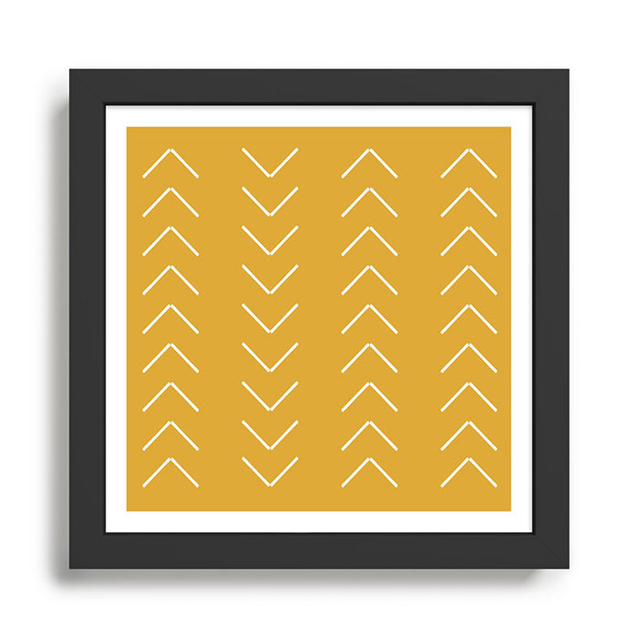 Mudcloth II (Mustard Yellow) Framed Art Print Gallery Image 1