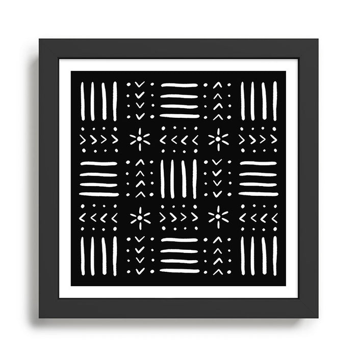 Mudcloth III (Black) Framed Art Print Gallery Image 1