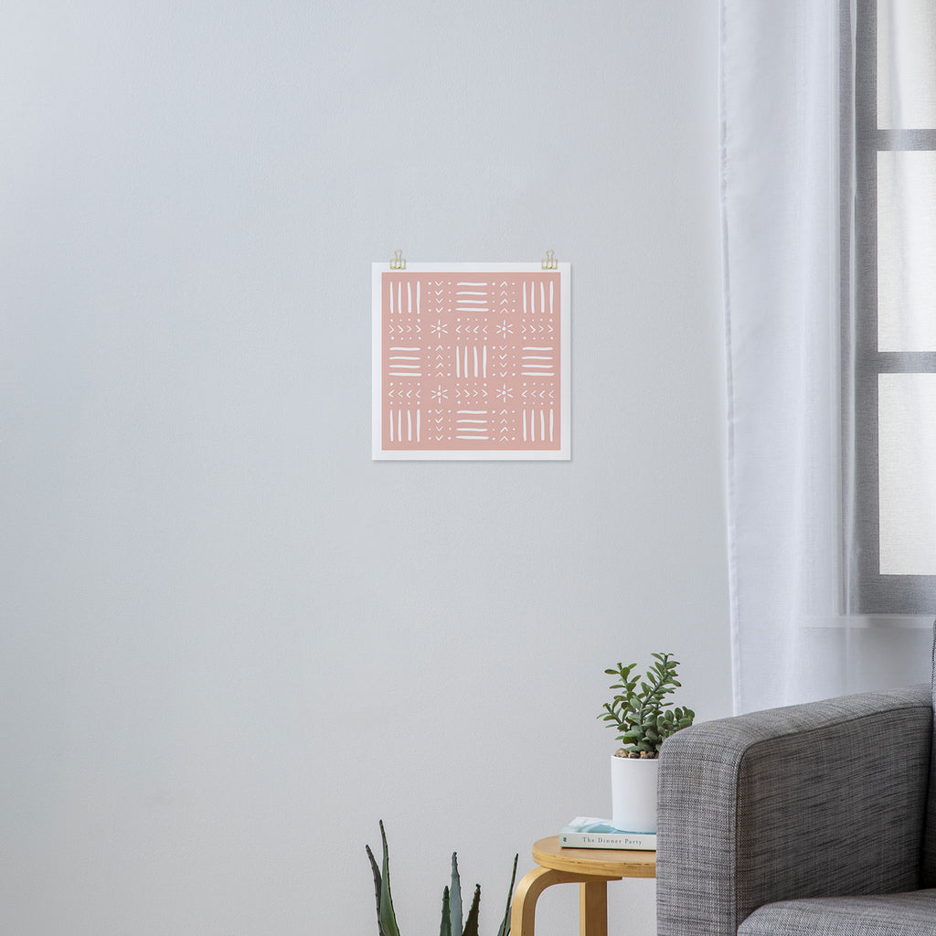 Mudcloth III (Blush Pink) Art Print Gallery Image 3