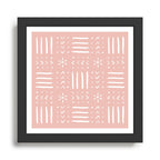 Mudcloth III (Blush Pink) Framed Art Print Gallery Image 1