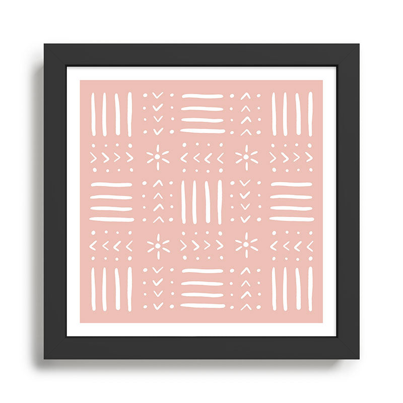 Mudcloth III (Blush Pink) Framed Art Print Gallery Image 1