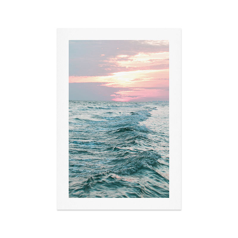 Ocean Sunset Art Print Gallery Image 1