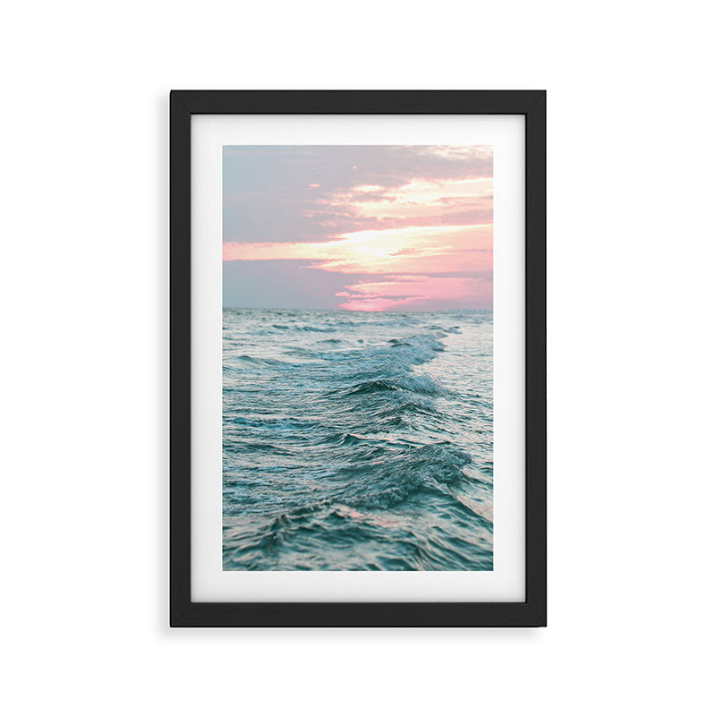 Ocean Sunset Framed Art Print Gallery Image 2