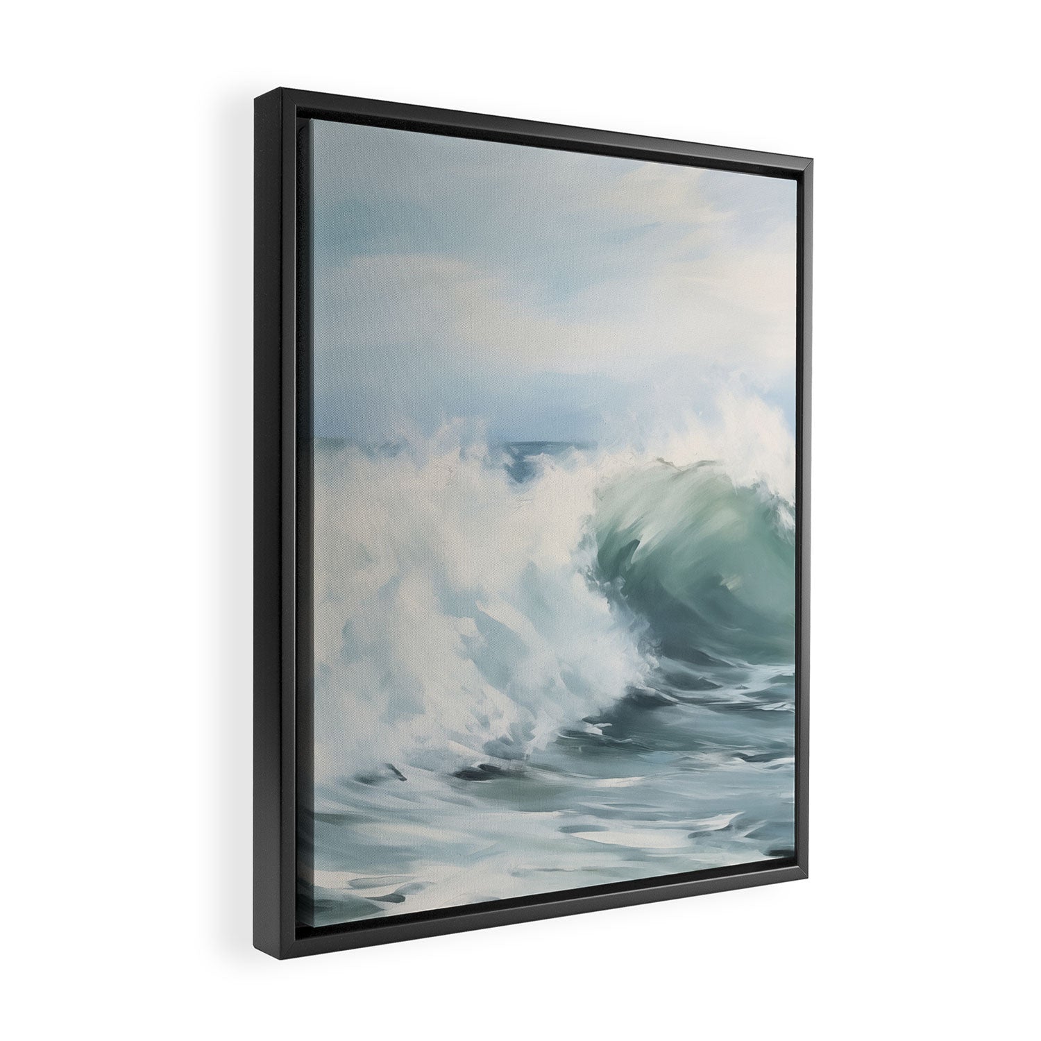 Ocean Waves Framed Canvas Print Gallery Image 2