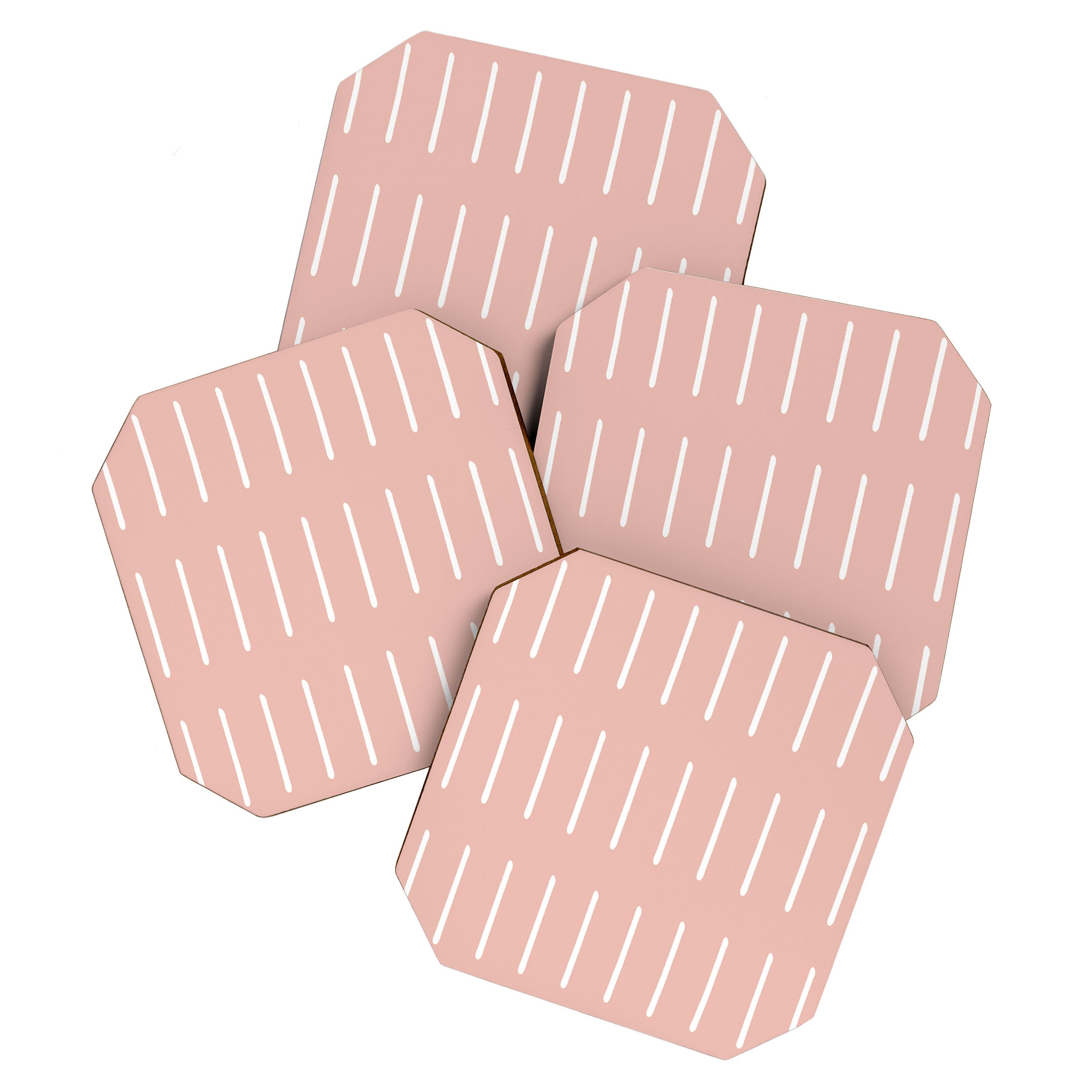 Mudcloth (Blush) Coaster Gallery Image 1