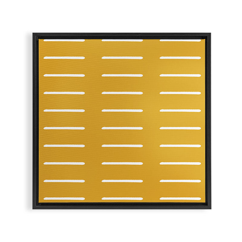 Mudcloth (Mustard Yellow) Framed Canvas Print Gallery Image 3