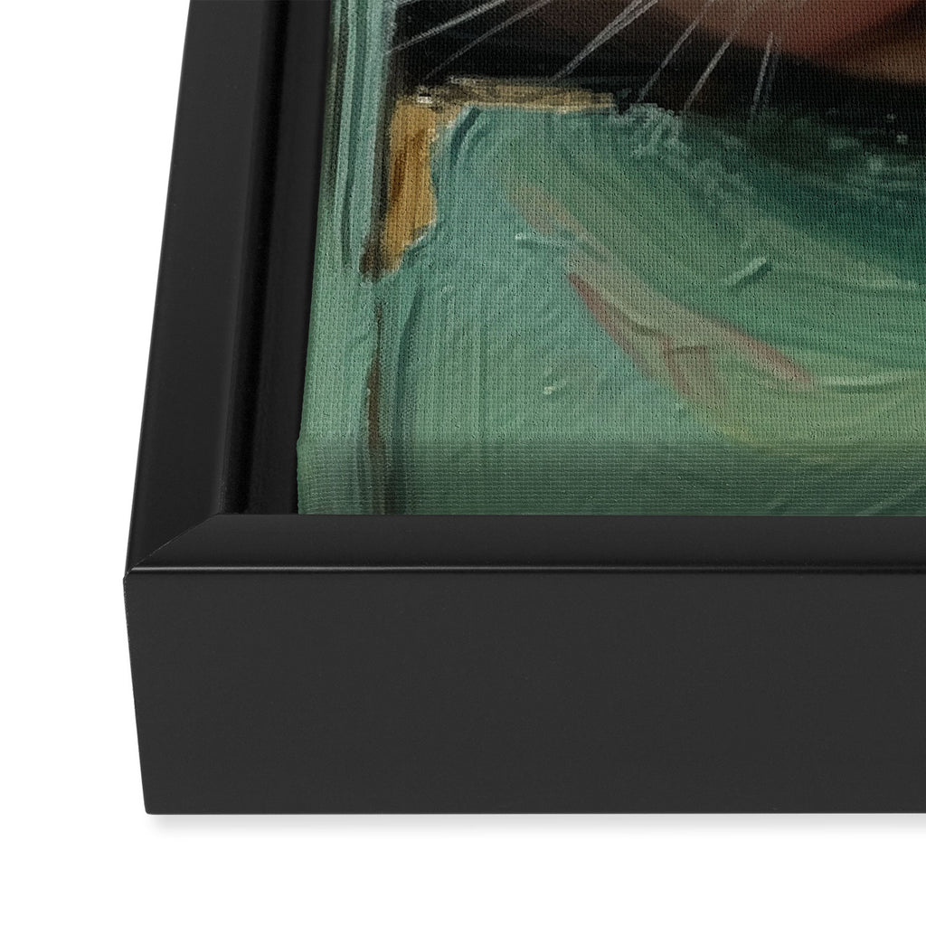 Peeping Framed Canvas Print Gallery Image 3