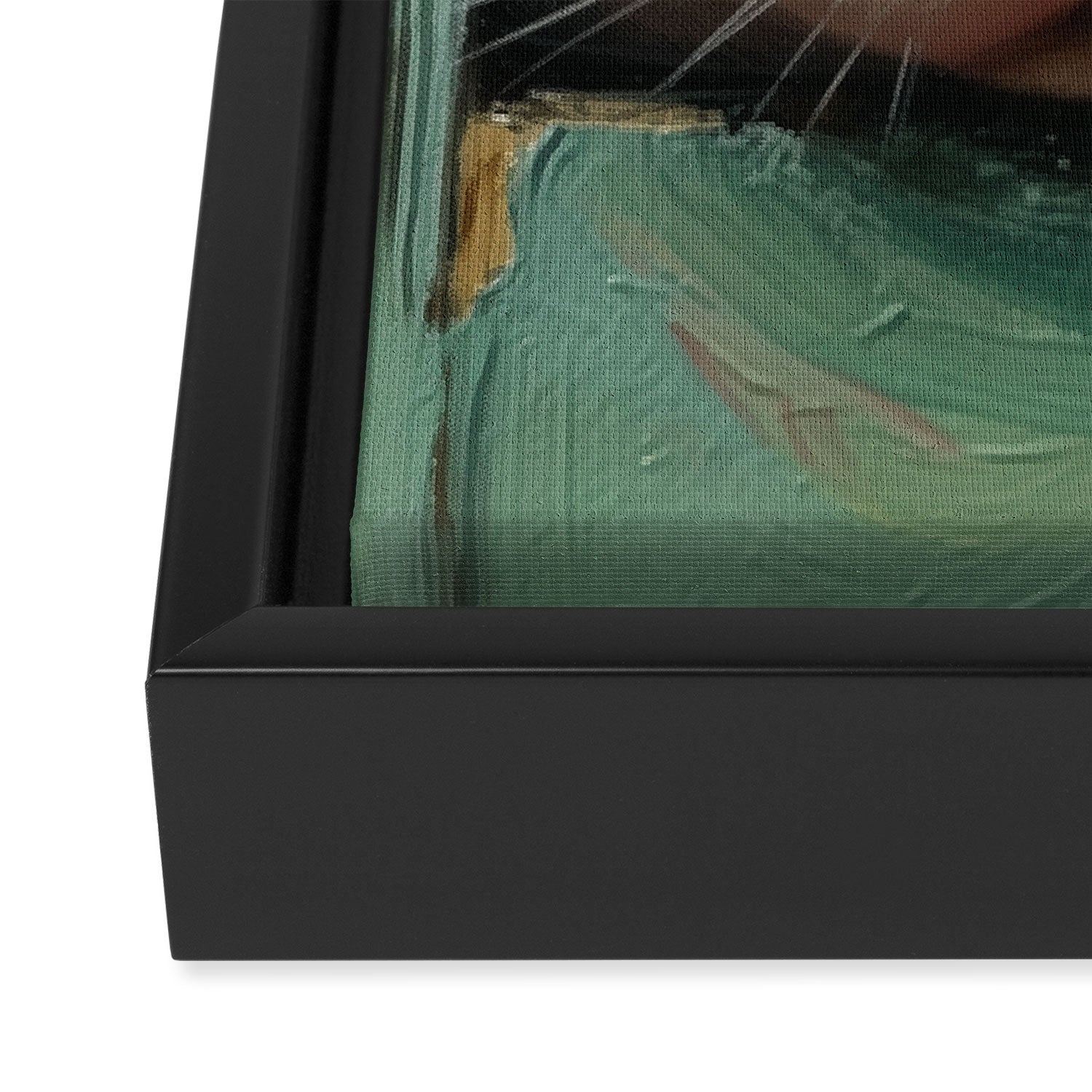 Peeping Framed Canvas Print Gallery Image 3