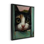 Peeping Framed Canvas Print Gallery Image 2