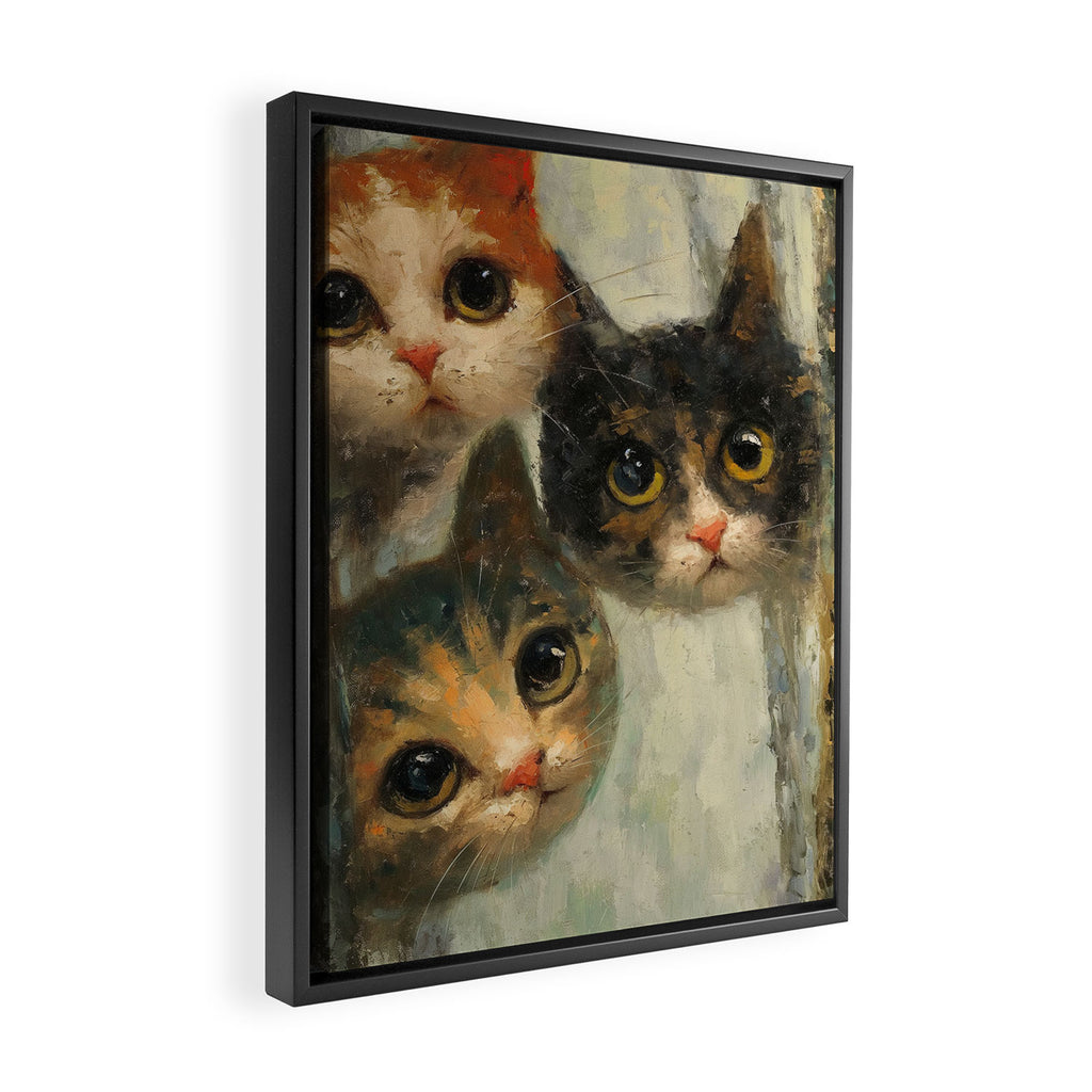 Peeping III Framed Canvas Print Gallery Image 2