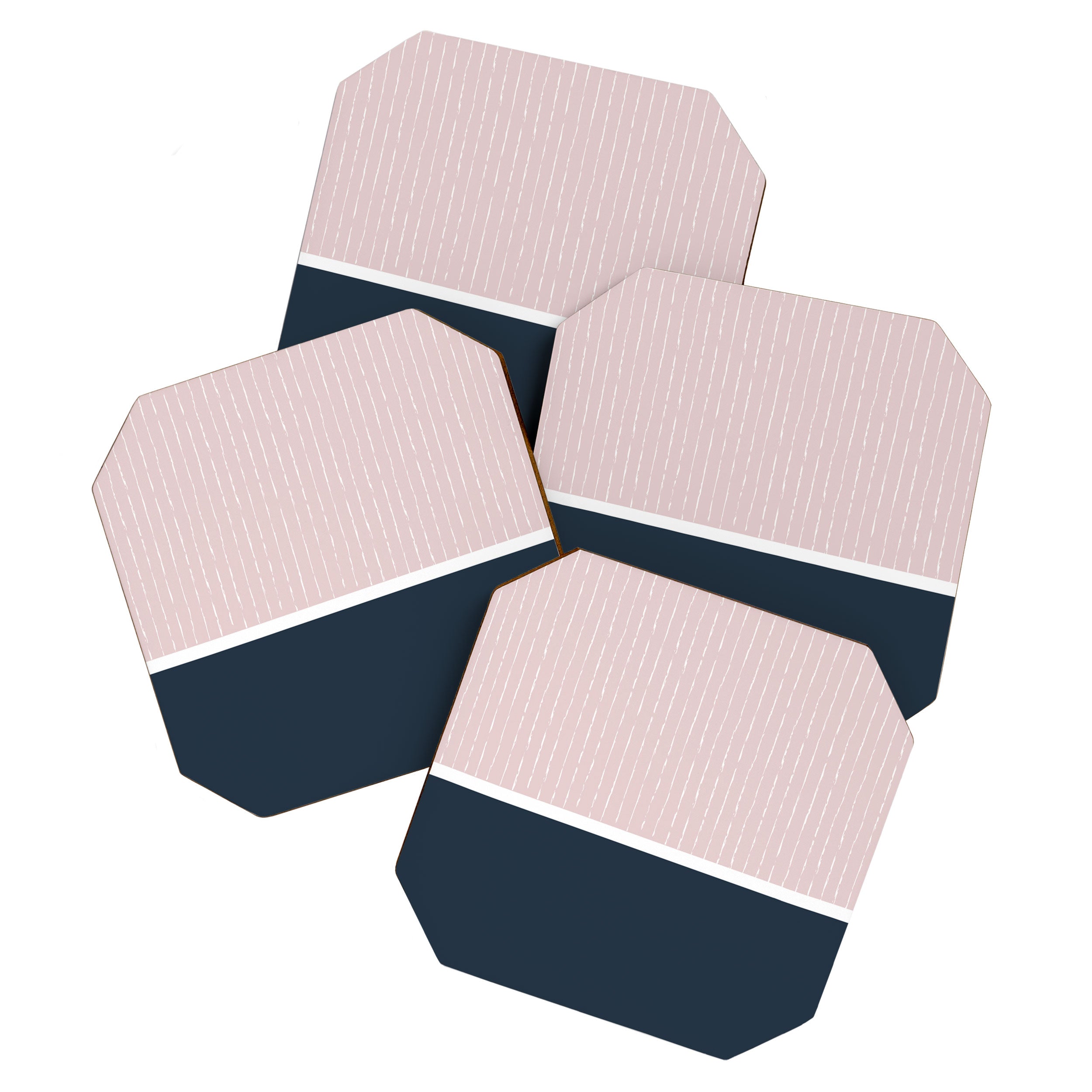 Pink & Navy Coaster Gallery Image 1