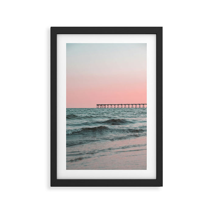 Pink Ocean Framed Art Print Gallery Image 1