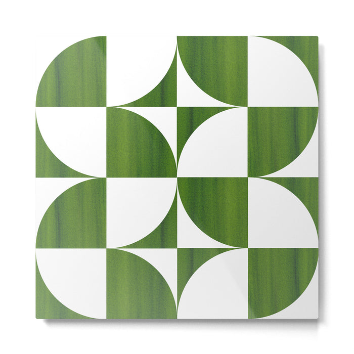 Quadrants (Matcha Green) Metal Print Gallery Image 1