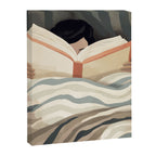 Reading girl in bed Canvas Print Gallery Image 6