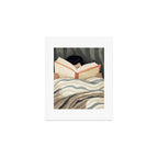 Reading girl in bed Art Print Gallery Image 1