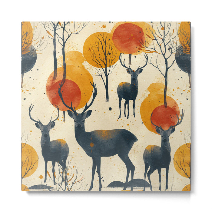 Retro Wildlife Metal Print Gallery Image 1