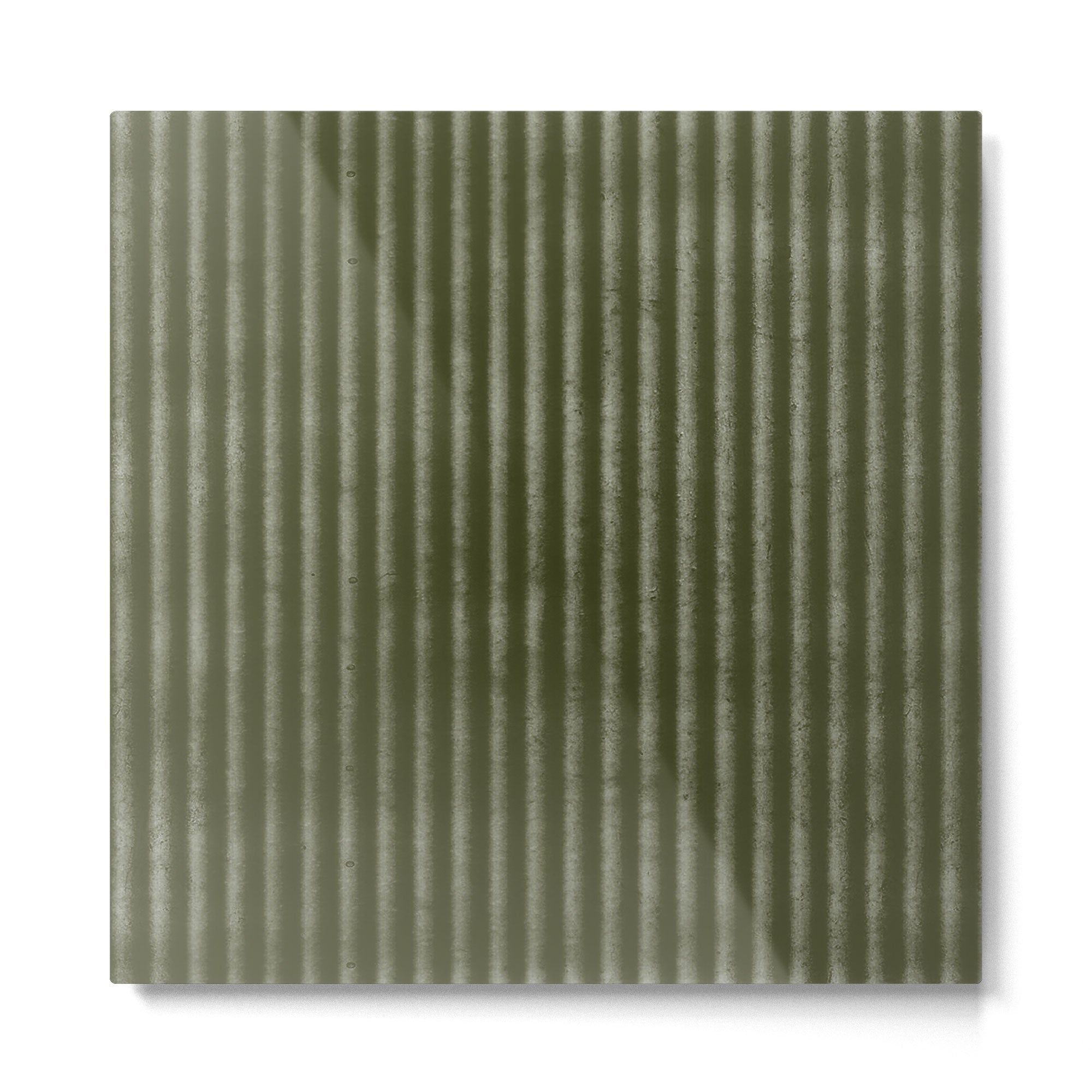 Ribbed (Olive Green) Metal Print Gallery Image 2