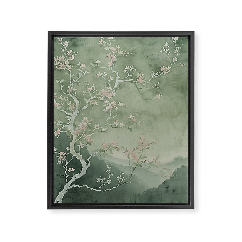 Sage Cherry Framed Canvas Print Gallery Image 6