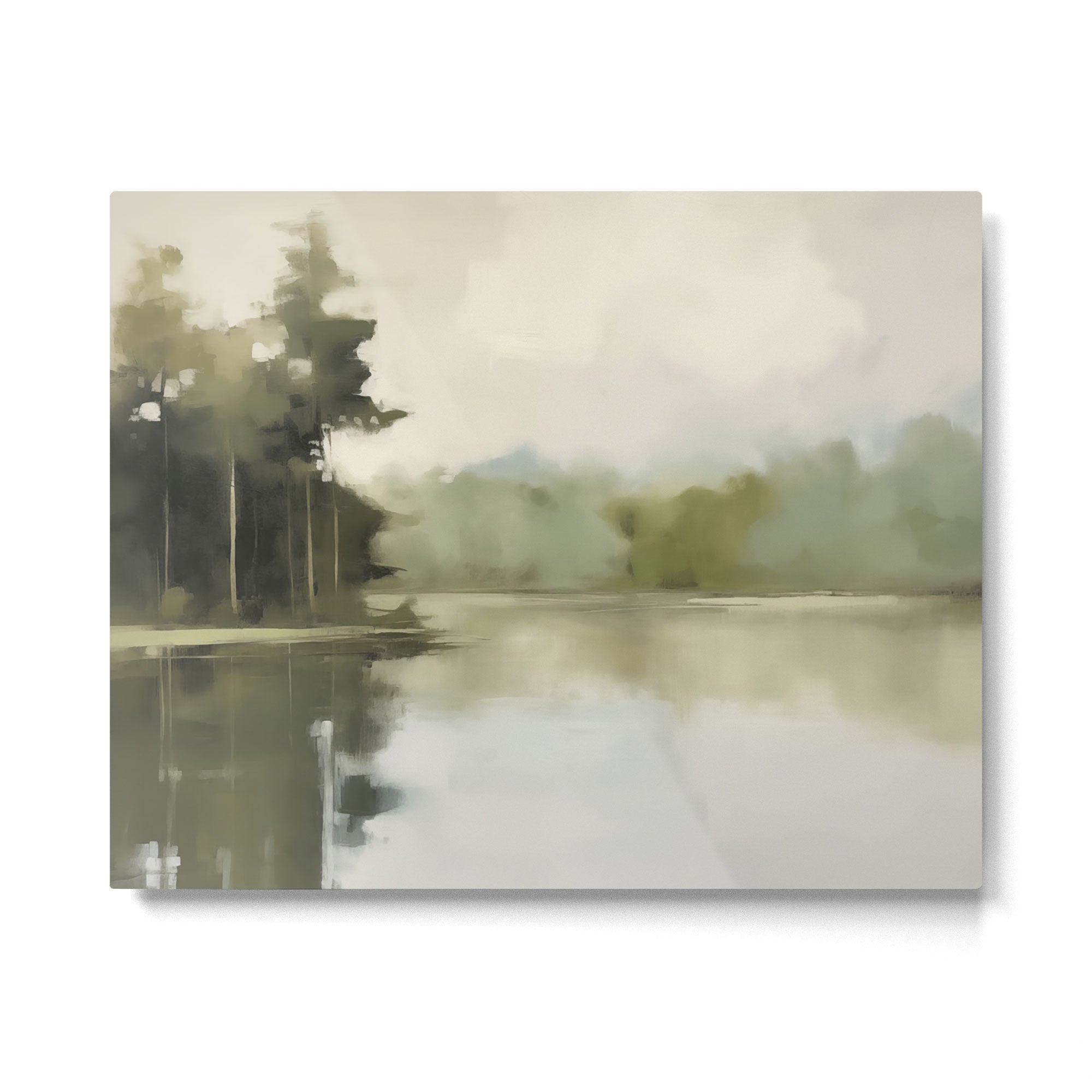 Sage Forest Lake Metal Print Gallery Image 4