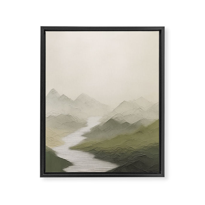 Sage Landscape III Framed Canvas Print Gallery Image 1