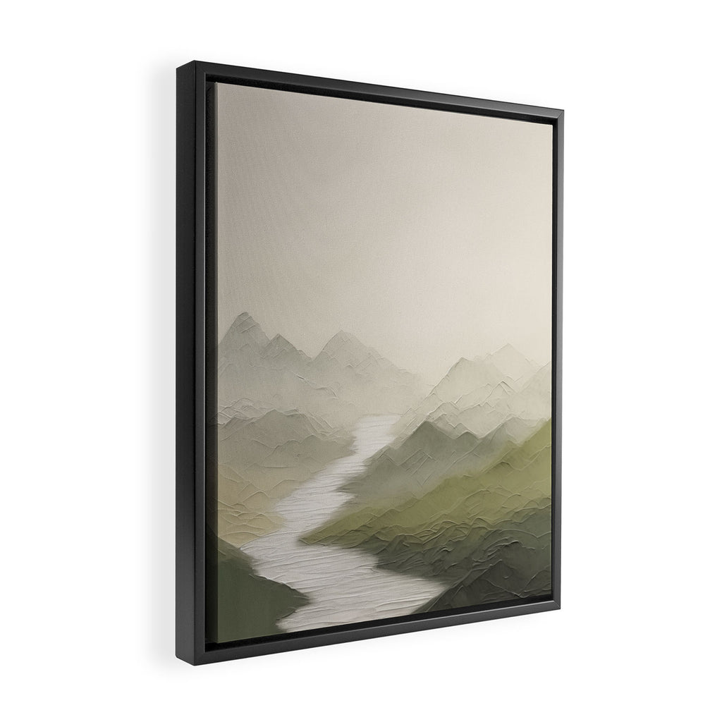 Sage Landscape III Framed Canvas Print Gallery Image 2