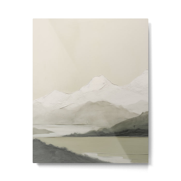 Sage Landscape Painting II Metal Print Gallery Image 1
