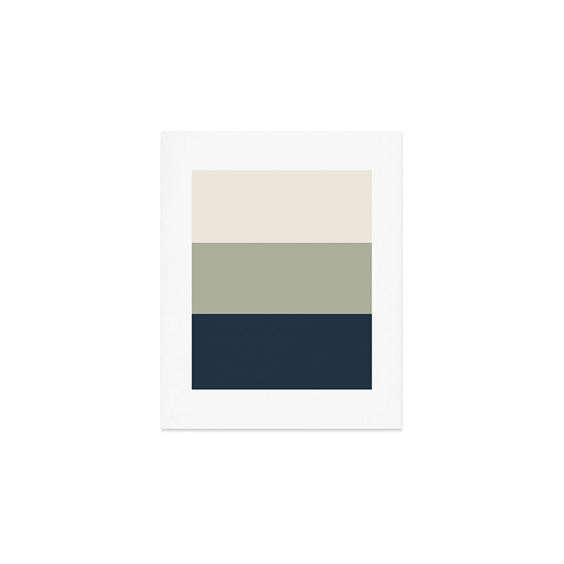 Sage Navy Art Print Gallery Image 1