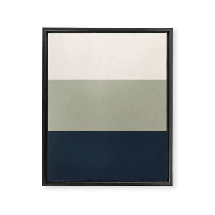 Sage Navy Framed Canvas Print Gallery Image 1