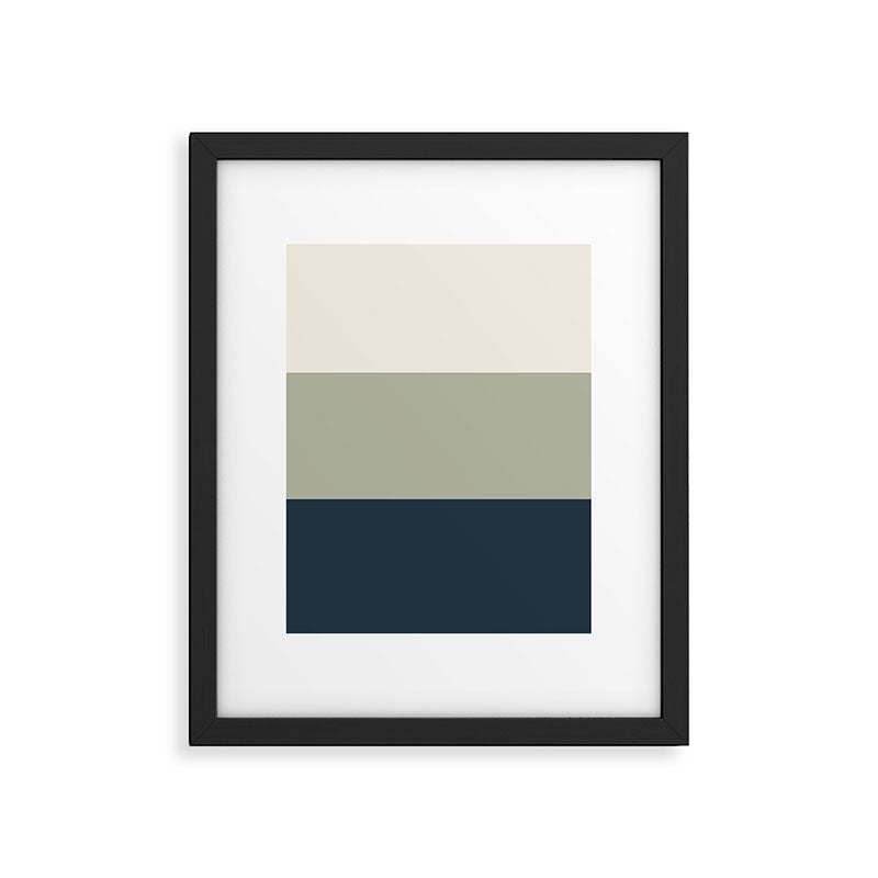 Sage Navy Framed Art Print Gallery Image 6