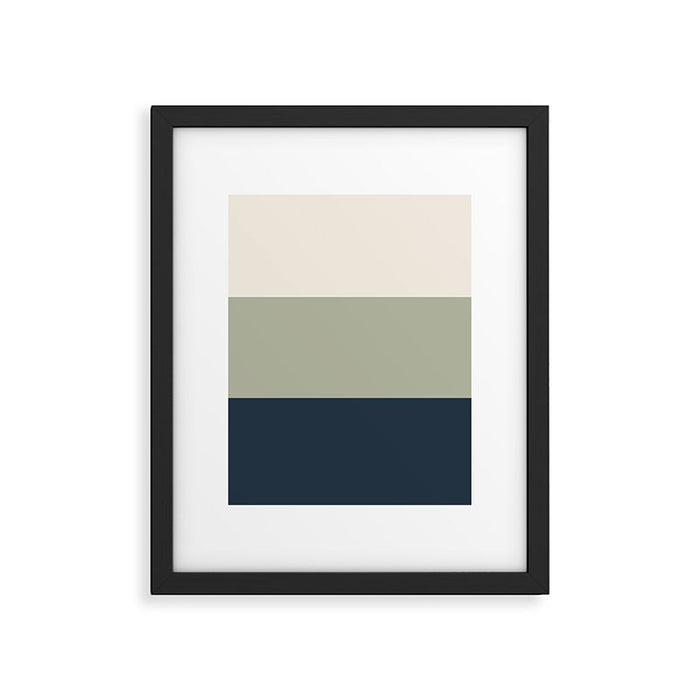 Sage Navy Framed Art Print Gallery Image 1