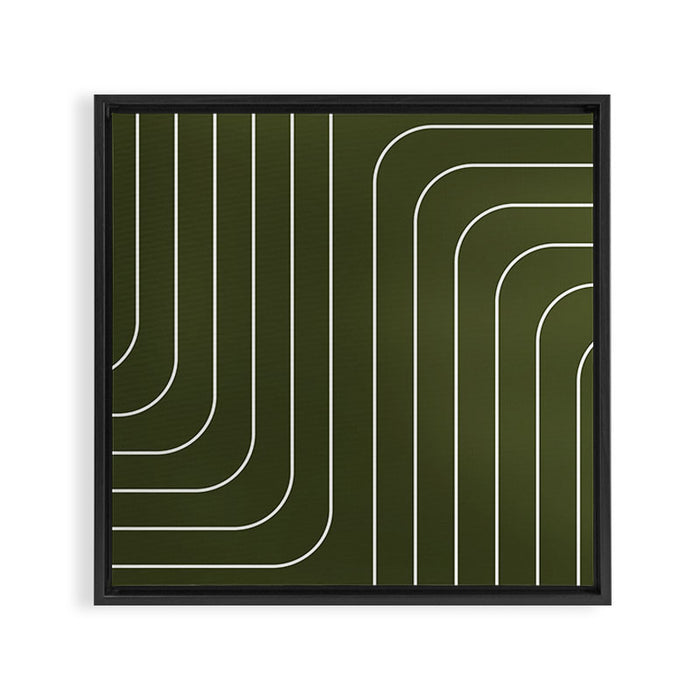 Searching (Olive Green) Framed Canvas Print Gallery Image 1