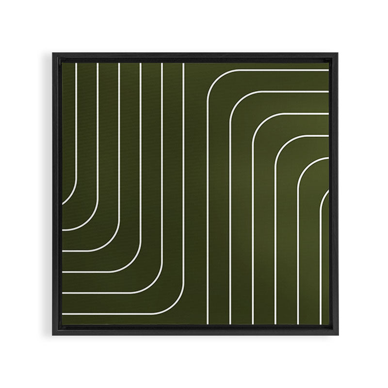 Searching (Olive Green) Framed Canvas Print Gallery Image 3