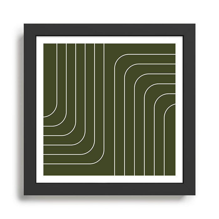 Searching (Olive Green) Framed Art Print Gallery Image 1