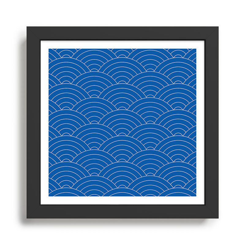 Seigaiha (Sapphire Blue) Framed Art Print Gallery Image 1