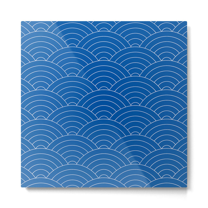 Seigaiha (Sapphire Blue) Metal Print Gallery Image 1