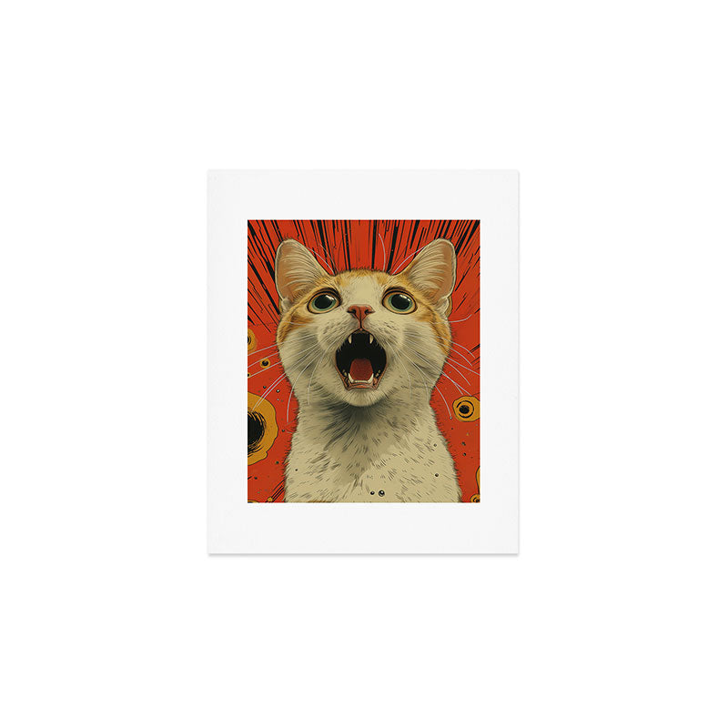 Shocked Cat I Art Print Gallery Image 1