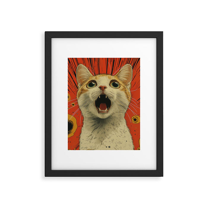 Shocked Cat I Framed Art Print Gallery Image 1