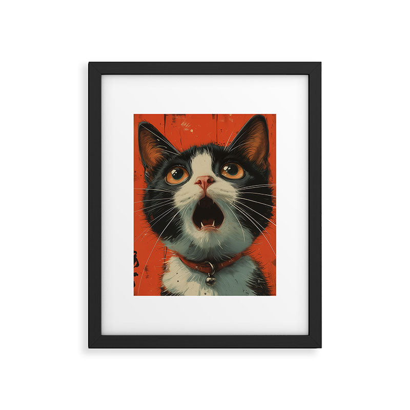 Shocked Cat II Framed Art Print Gallery Image 6
