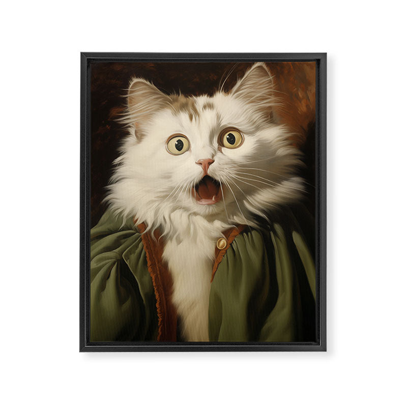 Shocked Cat III Framed Canvas Print Gallery Image 6