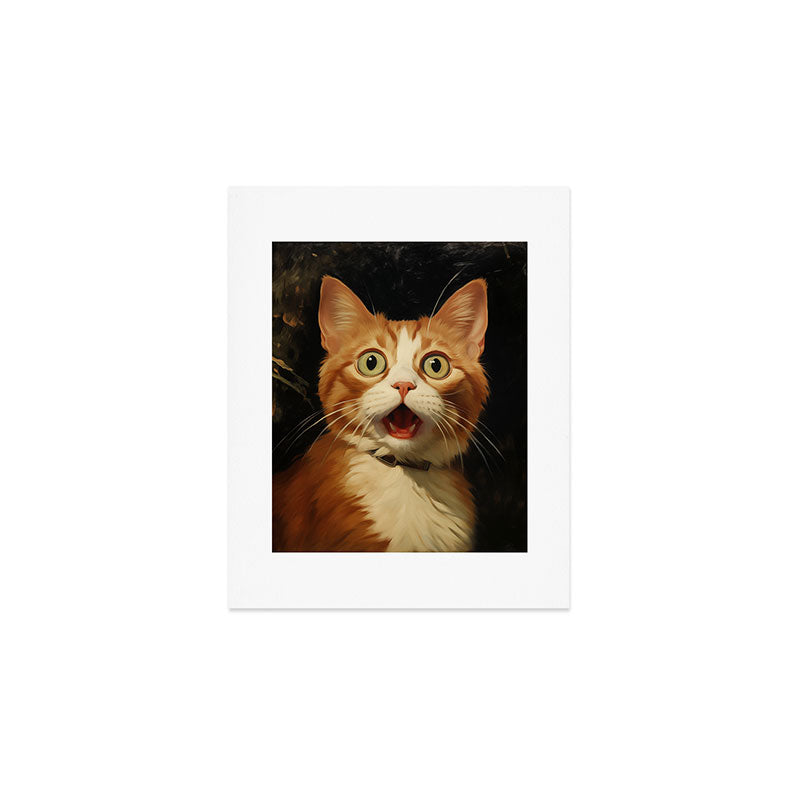 Shocked Cat IV Art Print Gallery Image 1