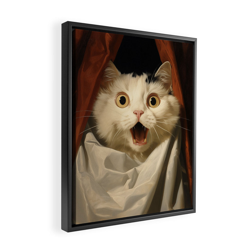 Shocked Cat V Framed Canvas Print Gallery Image 2