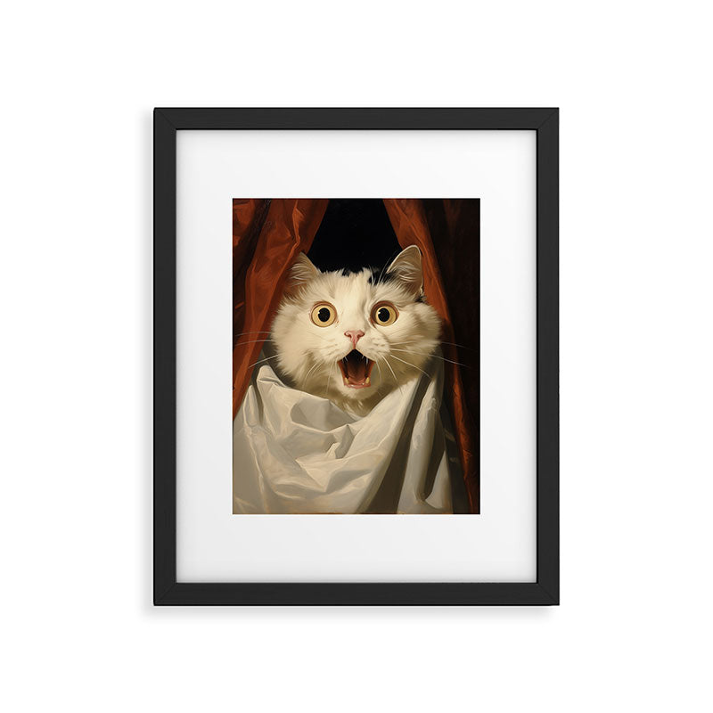 Shocked Cat V Framed Art Print Gallery Image 5