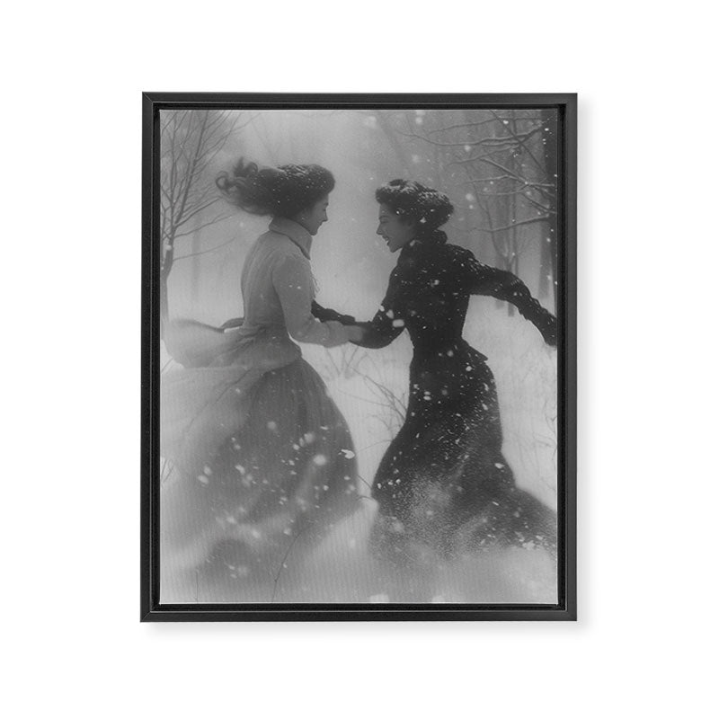 Snowfight Framed Canvas Print Gallery Image 6