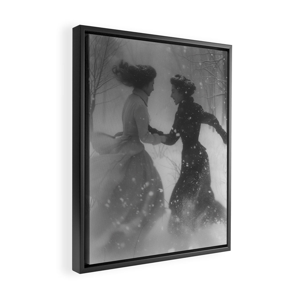 Snowfight Framed Canvas Print Gallery Image 2